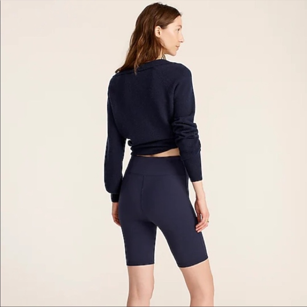 J Crew high rise biker short-NWT. Navy made with Lycra sport & Supplex-